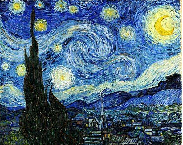 梵高十大名画，油画作品赏析璀璨的星空真的太美了