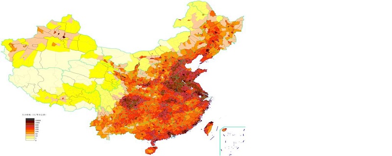 人口疏密程度用什么表示