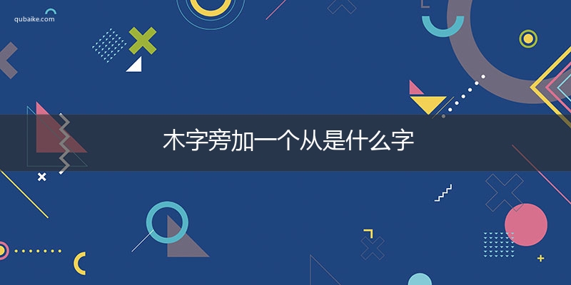 木字旁加一个从是什么字,木字旁加一个从念什么